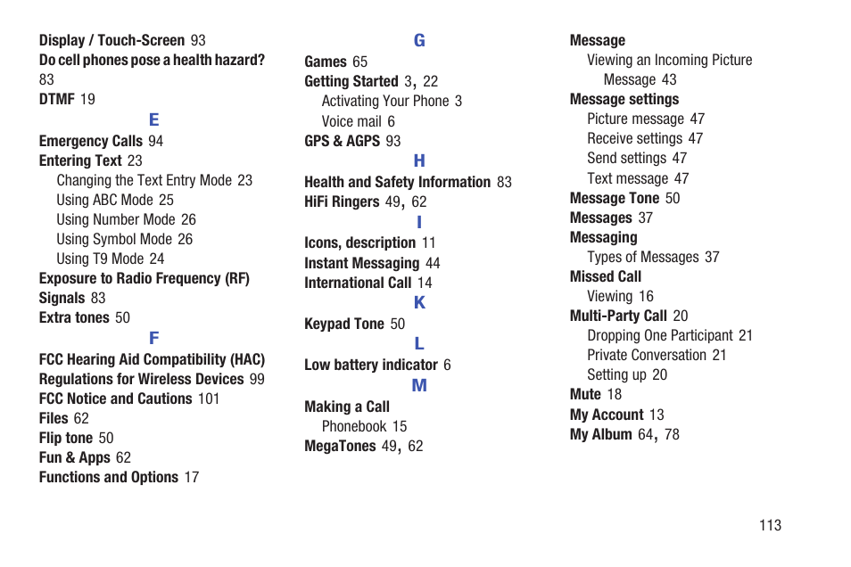 Samsung t139 User Manual | Page 117 / 119