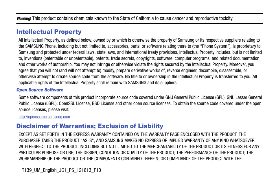 Samsung t139 User Manual | Page 2 / 119