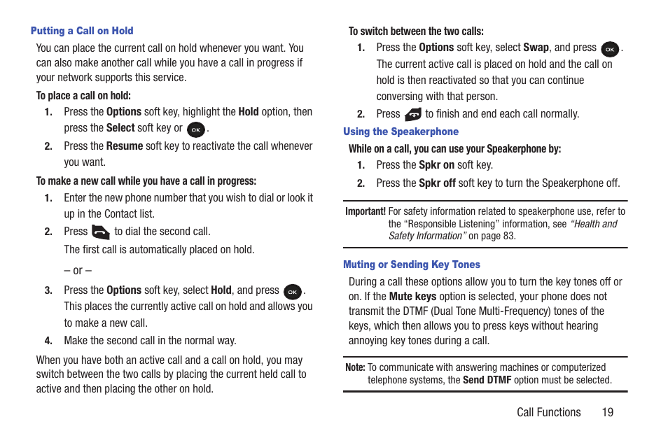 Samsung t139 User Manual | Page 23 / 119