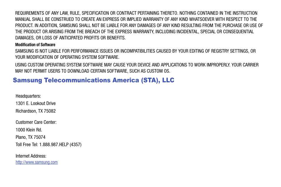 Samsung telecommunications america (sta), llc | Samsung t139 User Manual | Page 3 / 119