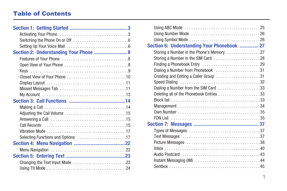 Samsung t139 User Manual | Page 5 / 119