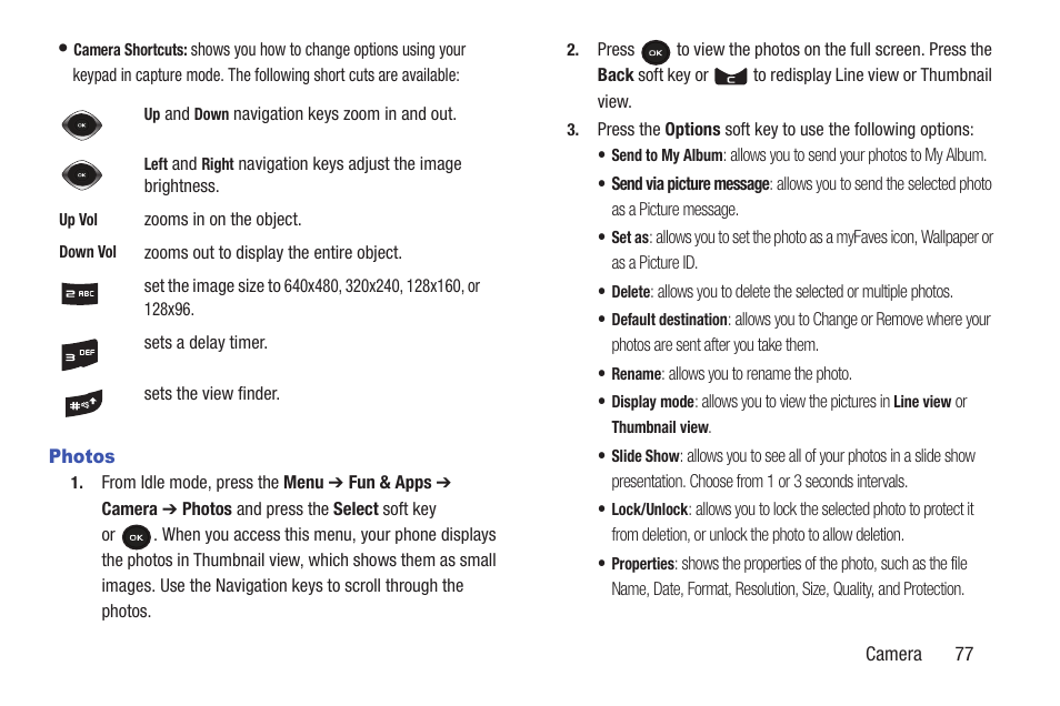 Photos | Samsung t139 User Manual | Page 81 / 119