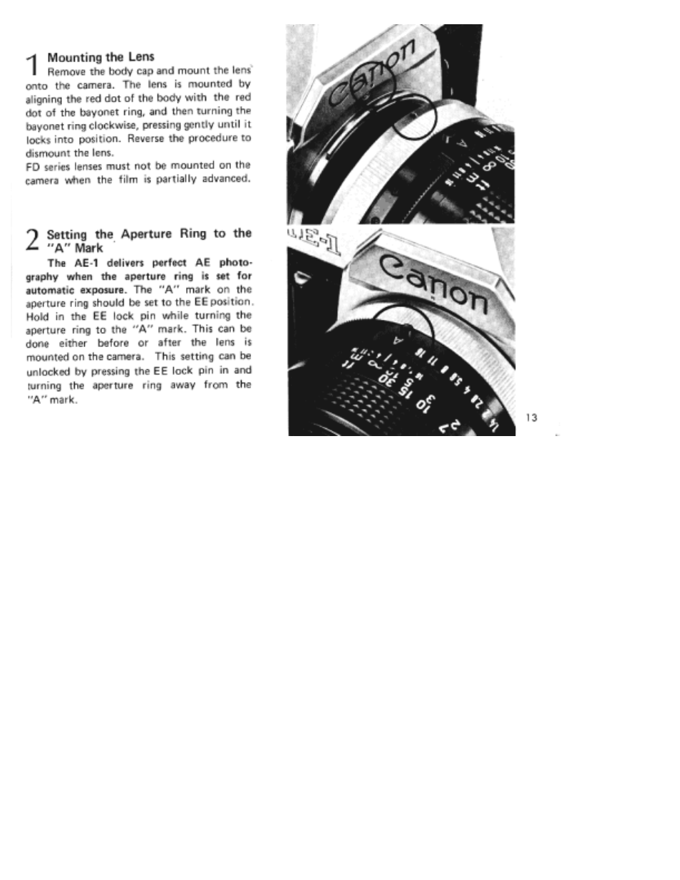 Canon AE-1 User Manual | Page 18 / 80