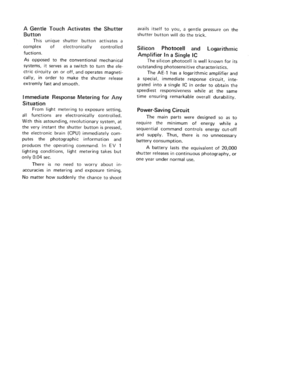 Canon AE-1 User Manual | Page 74 / 80