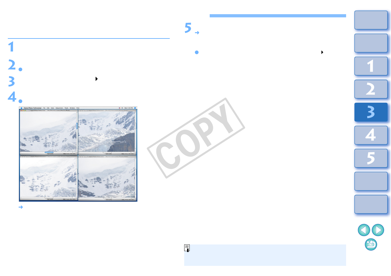 Adjusting by comparing multiple images, P.54, P.54) | Cop y | Canon t2i 3.9 for Macintosh User Manual | Page 55 / 132