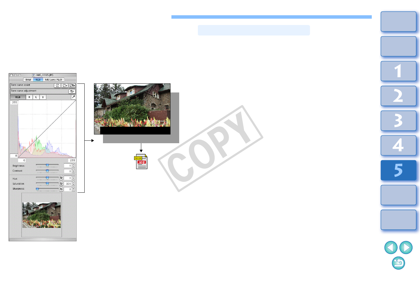 Editing jpeg and tiff images, P.90, P.90) | About the rgb tool palette, Cop y | Canon t2i 3.9 for Macintosh User Manual | Page 91 / 132