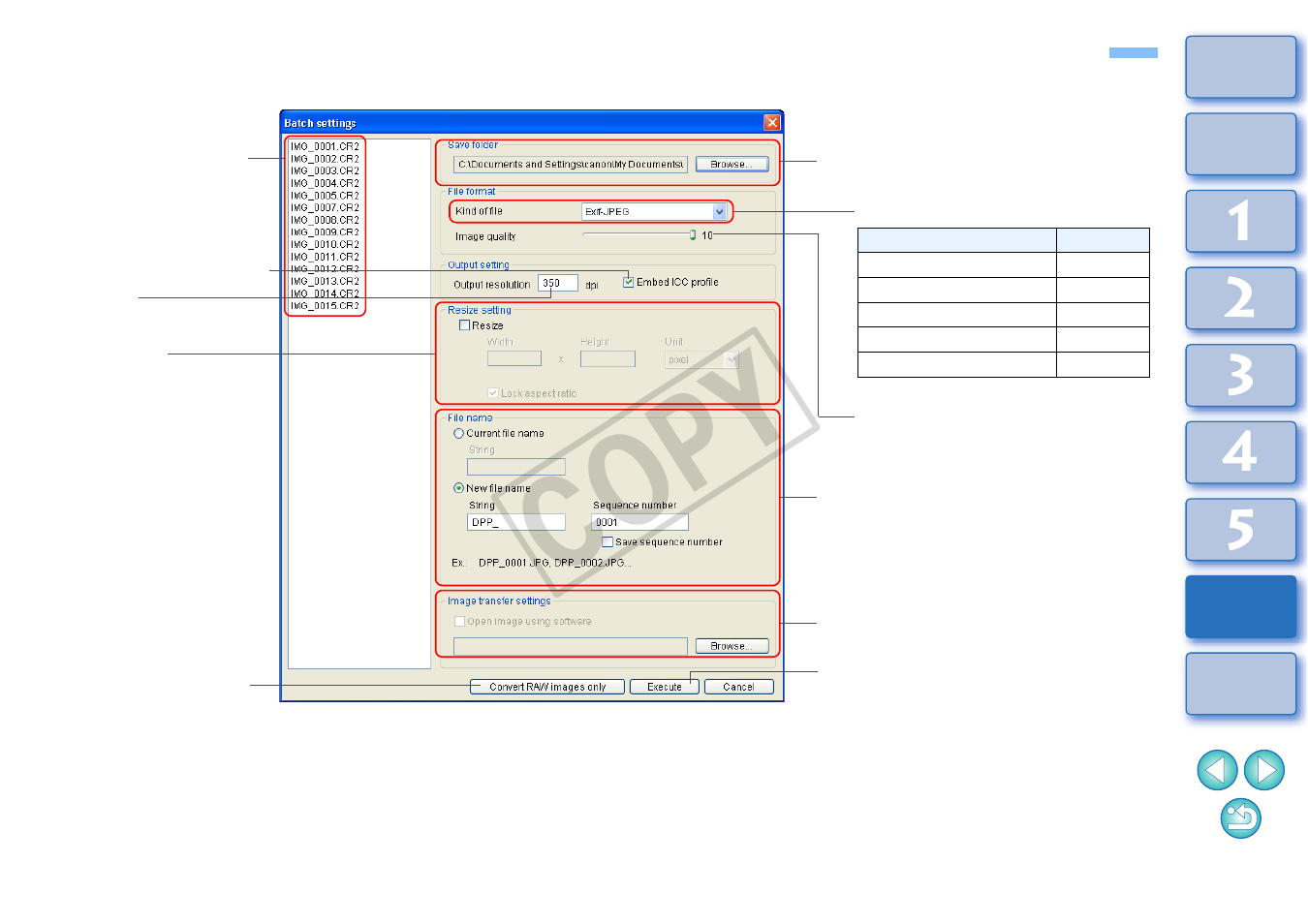 R to, P.123, Cop y | Canon t2i 3.9 for Windows User Manual | Page 124 / 132