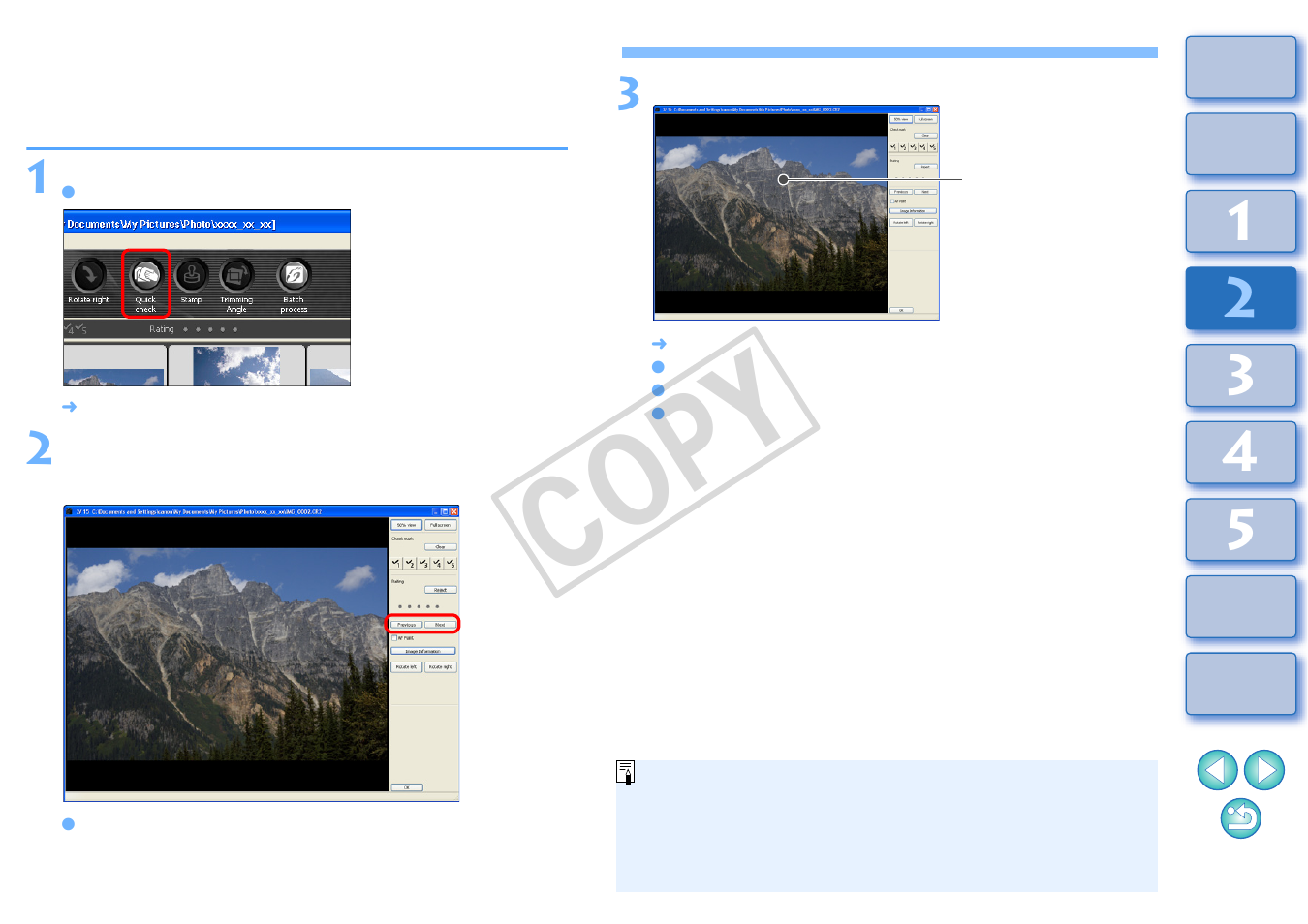 Efficiently checking/sorting images, P.16), Cop y | Canon t2i 3.9 for Windows User Manual | Page 17 / 132
