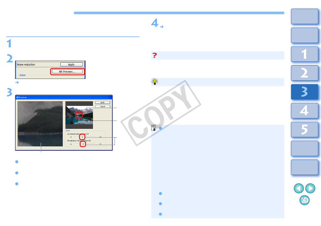 Reducing noise, P.62, P.62) | Cop y | Canon t2i 3.9 for Windows User Manual | Page 63 / 132