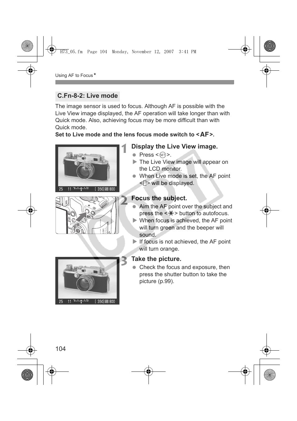 Canon EOS Rebel xsi User Manual | Page 104 / 196