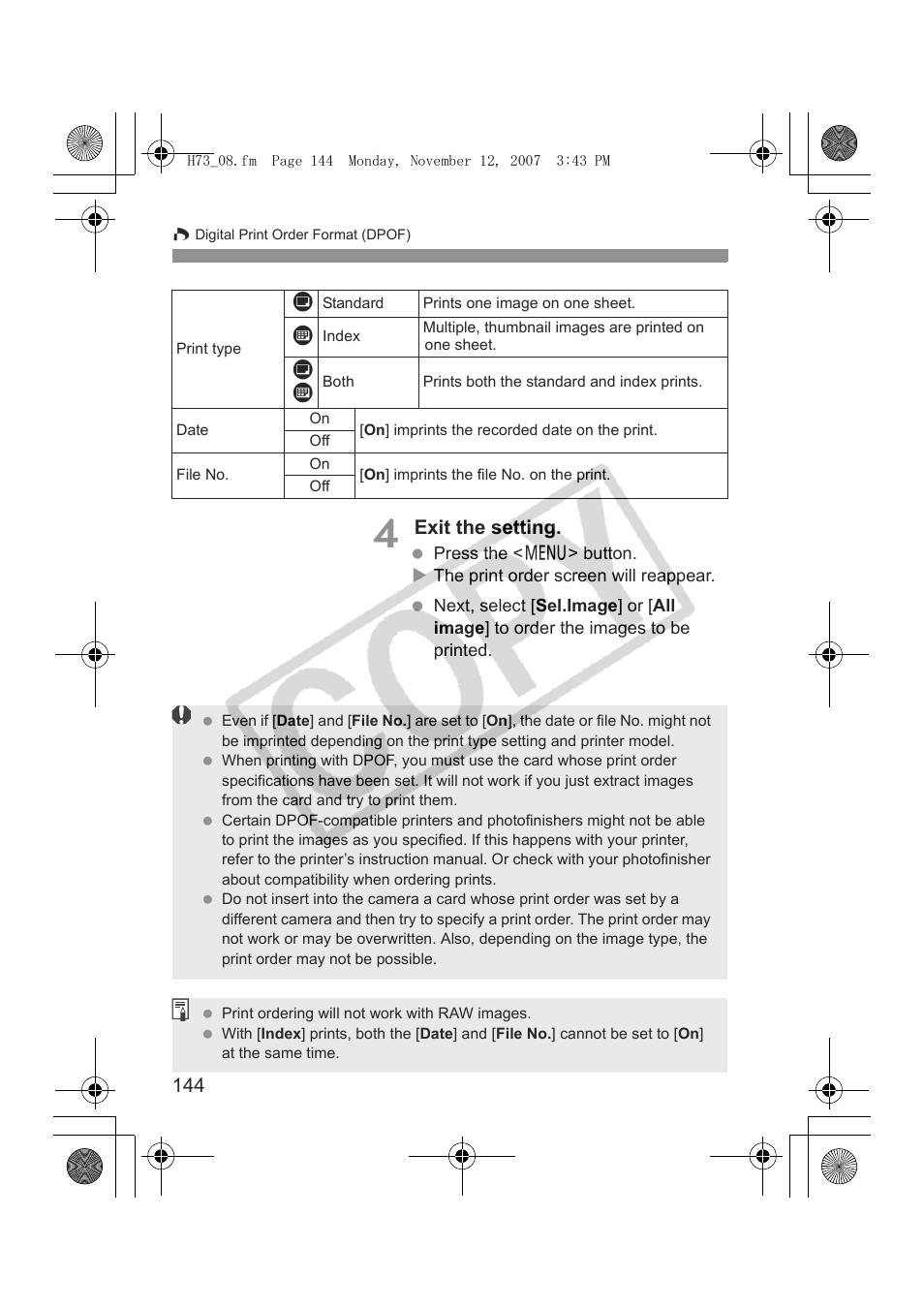 Canon EOS Rebel xsi User Manual | Page 144 / 196