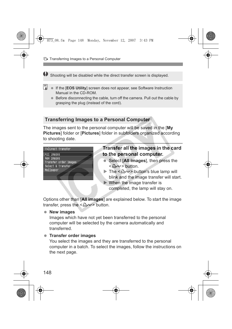 Canon EOS Rebel xsi User Manual | Page 148 / 196