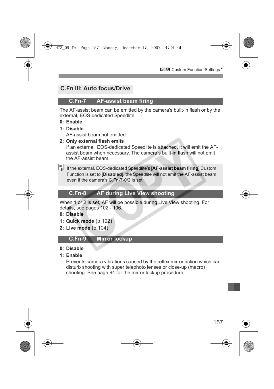 Canon EOS Rebel xsi User Manual | Page 157 / 196