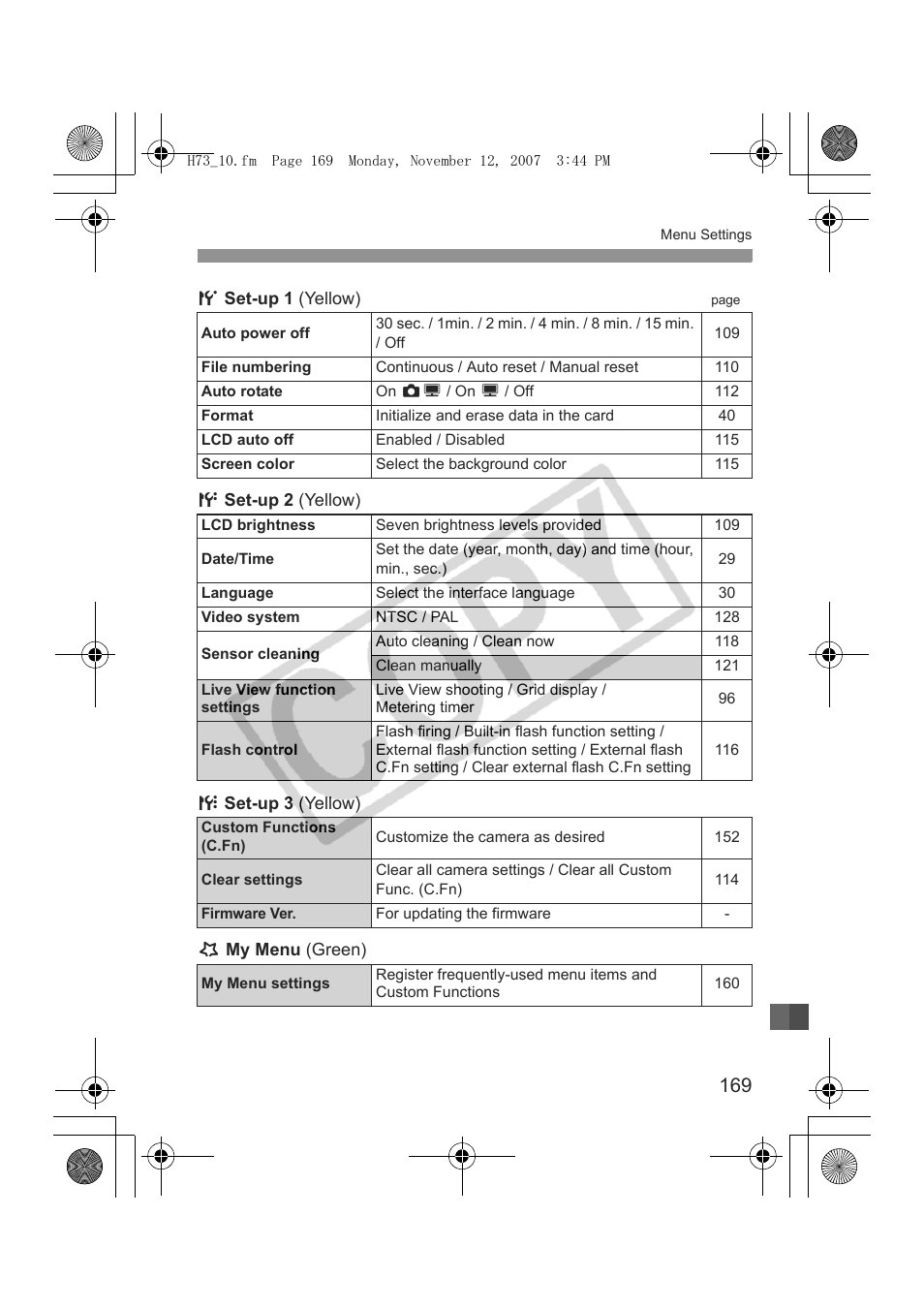 Canon EOS Rebel xsi User Manual | Page 169 / 196