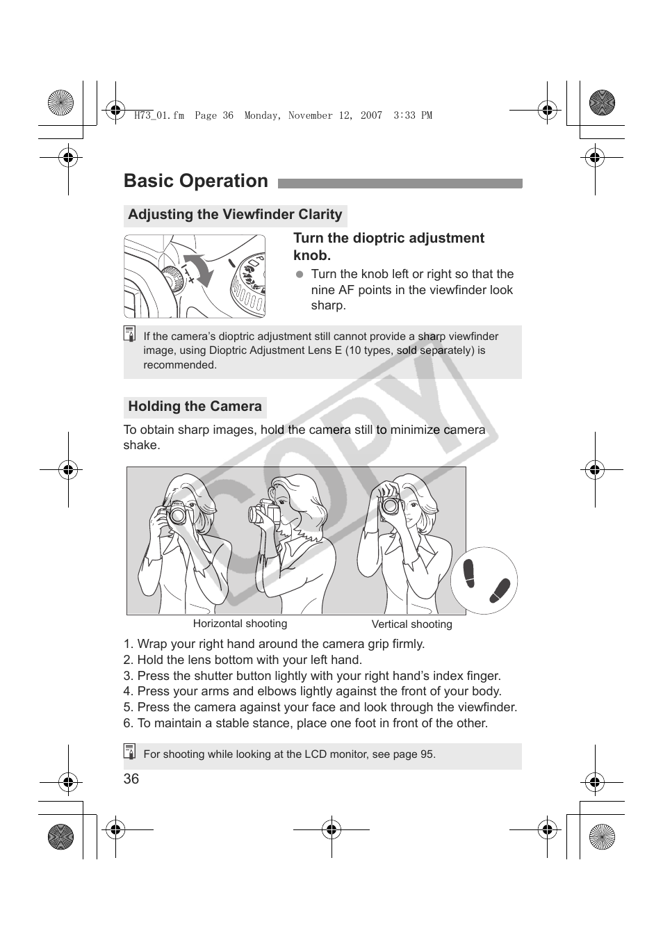 Basic operation | Canon EOS Rebel xsi User Manual | Page 36 / 196