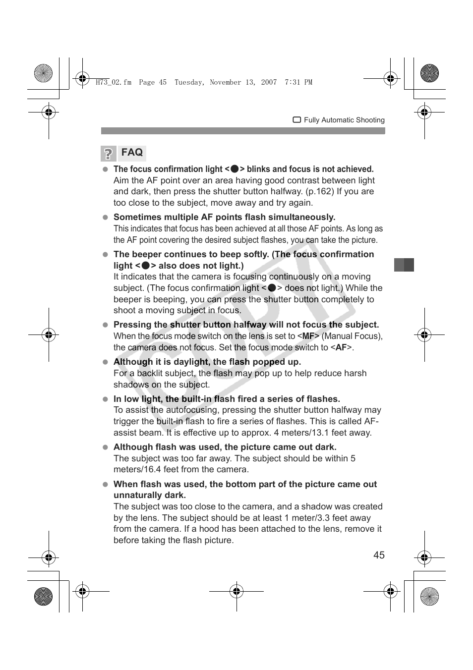 Canon EOS Rebel xsi User Manual | Page 45 / 196