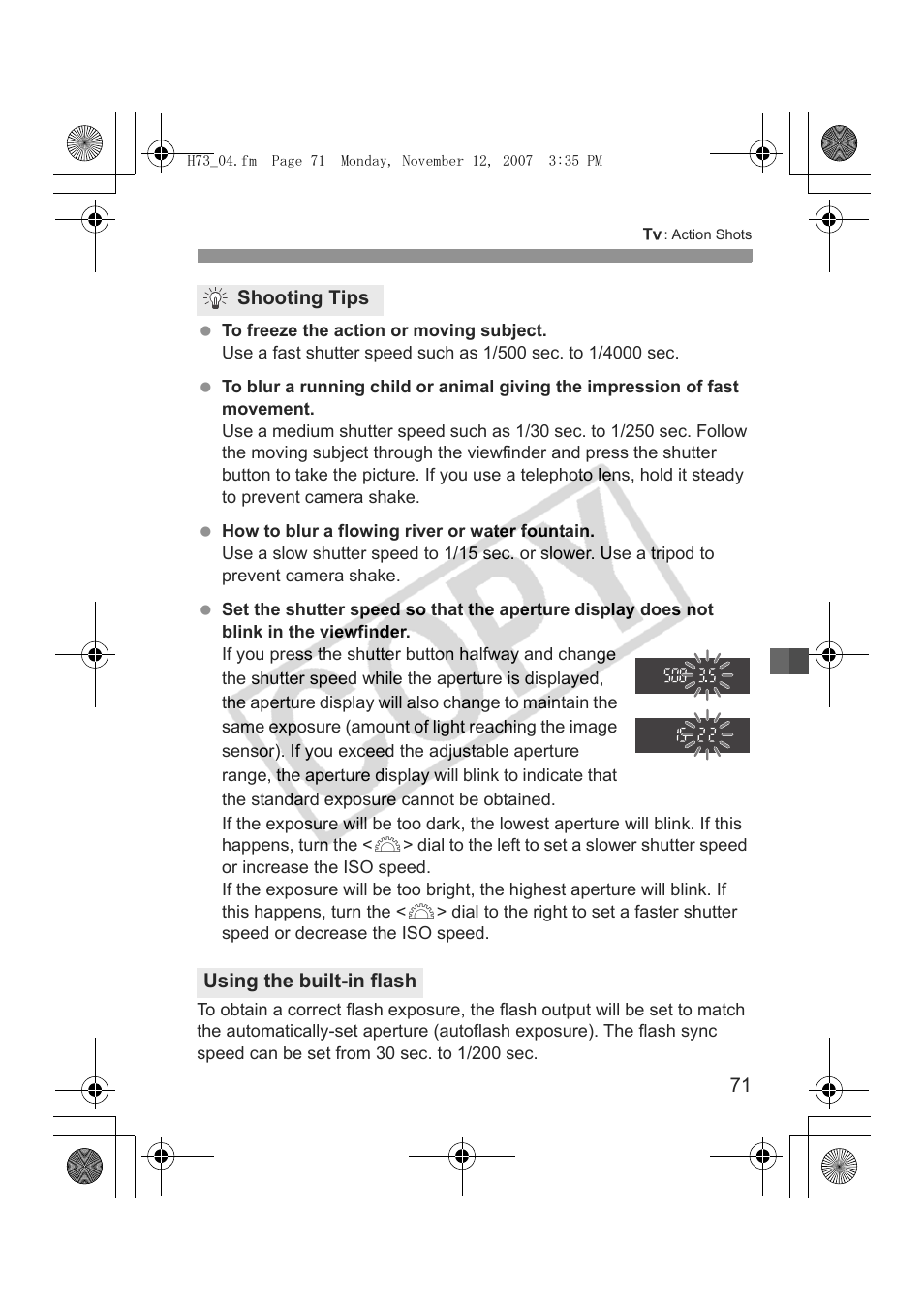 Canon EOS Rebel xsi User Manual | Page 71 / 196