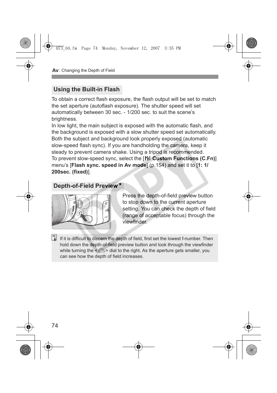 Canon EOS Rebel xsi User Manual | Page 74 / 196