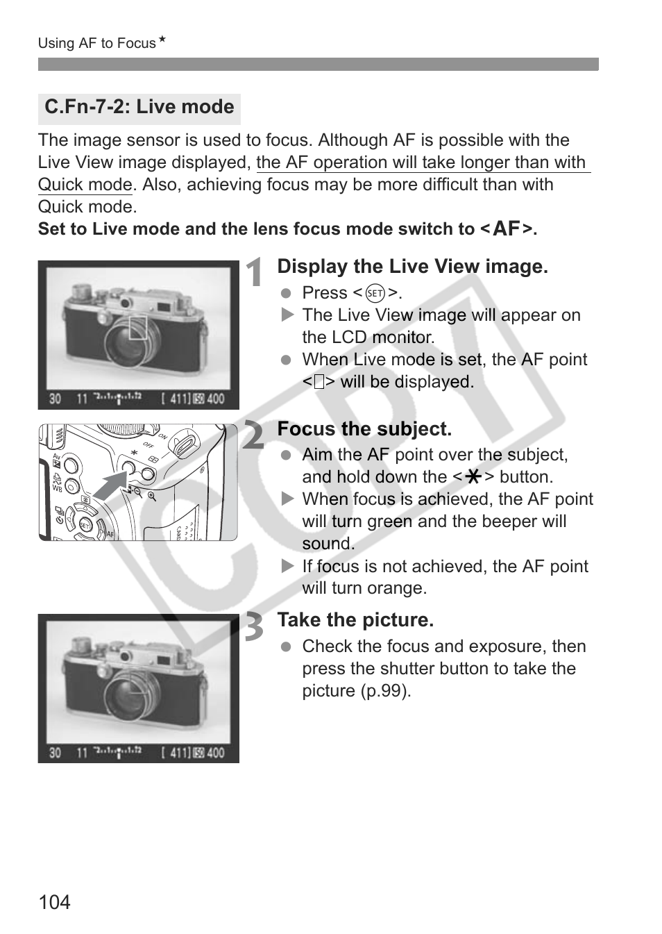 Canon EOS rebel xs User Manual | Page 104 / 196