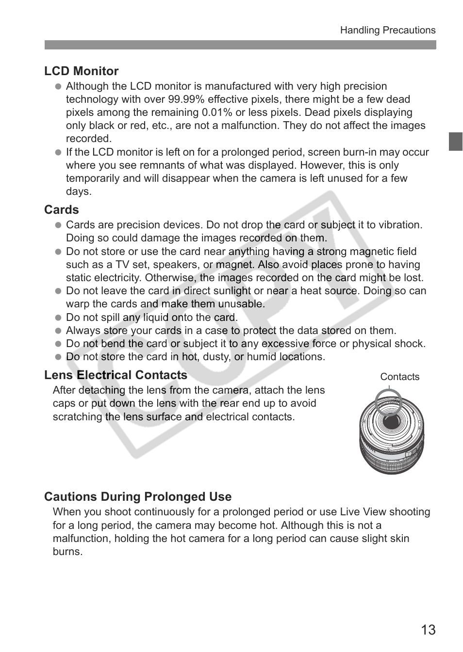 Canon EOS rebel xs User Manual | Page 13 / 196