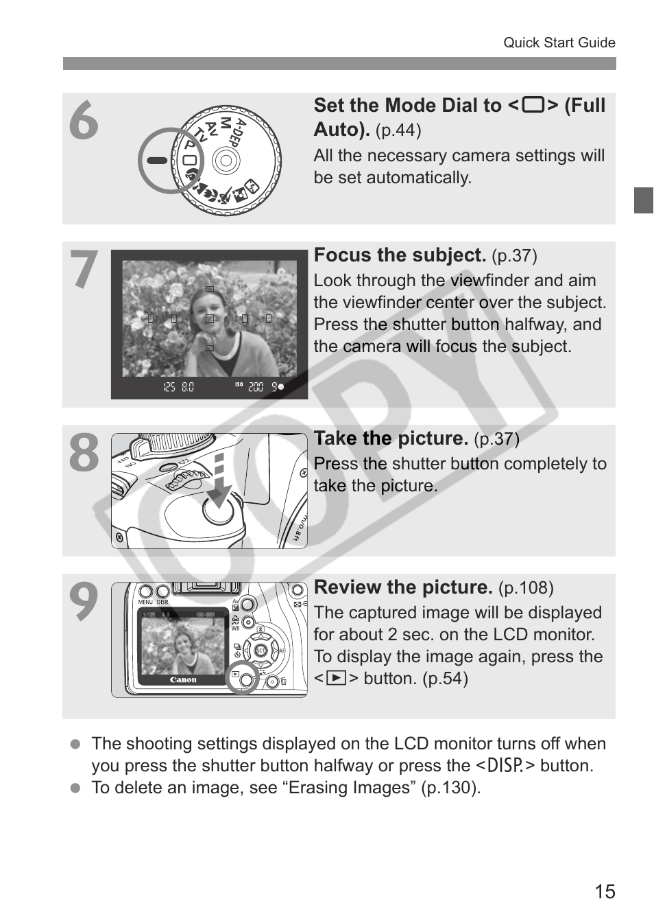 Canon EOS rebel xs User Manual | Page 15 / 196