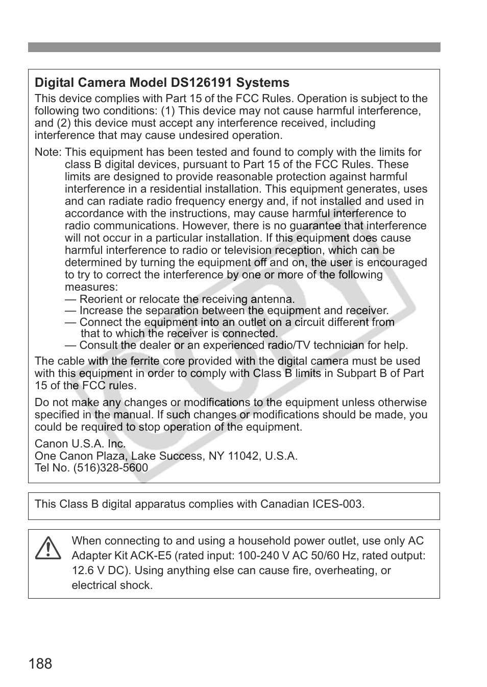 Canon EOS rebel xs User Manual | Page 188 / 196