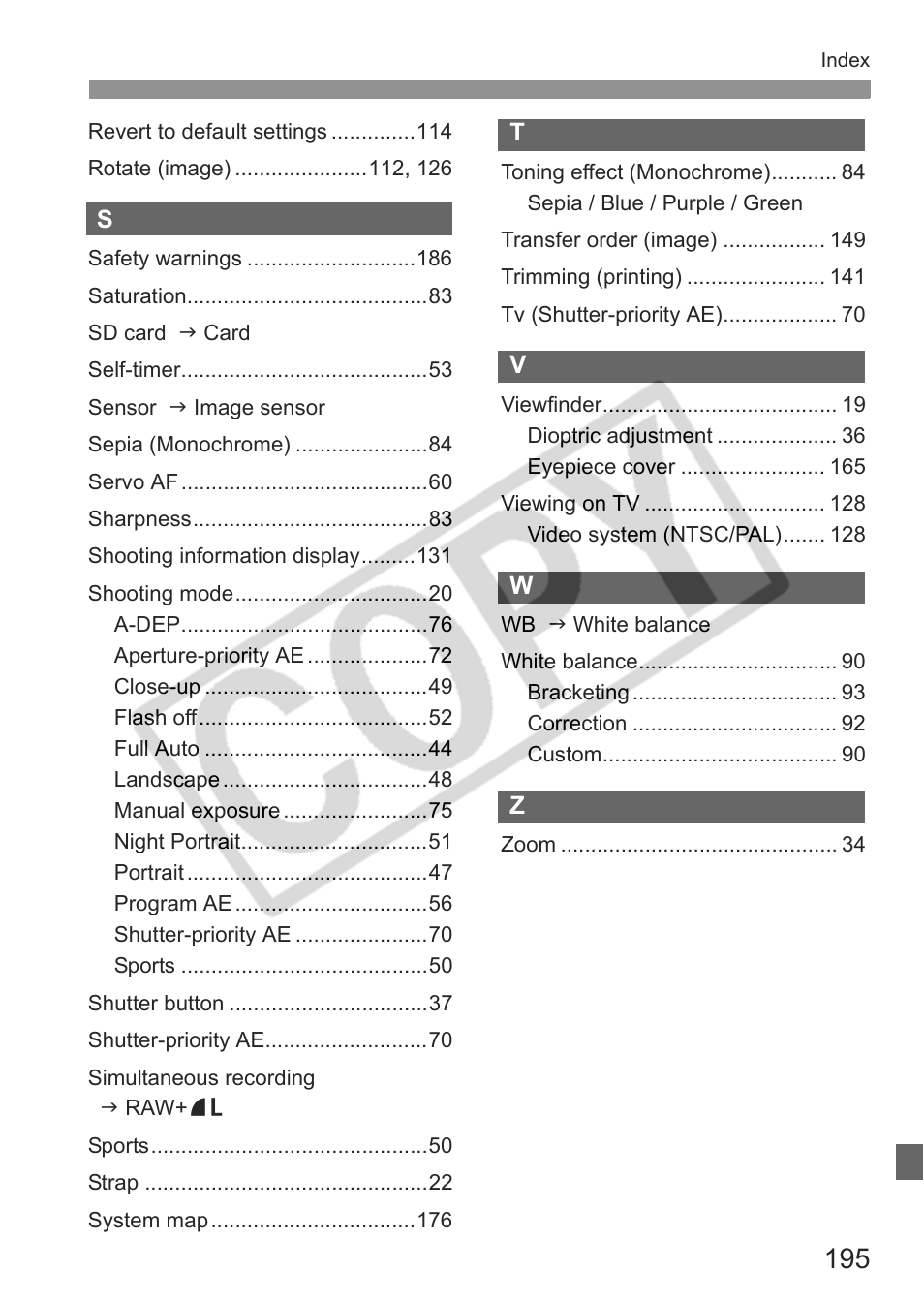 Canon EOS rebel xs User Manual | Page 195 / 196