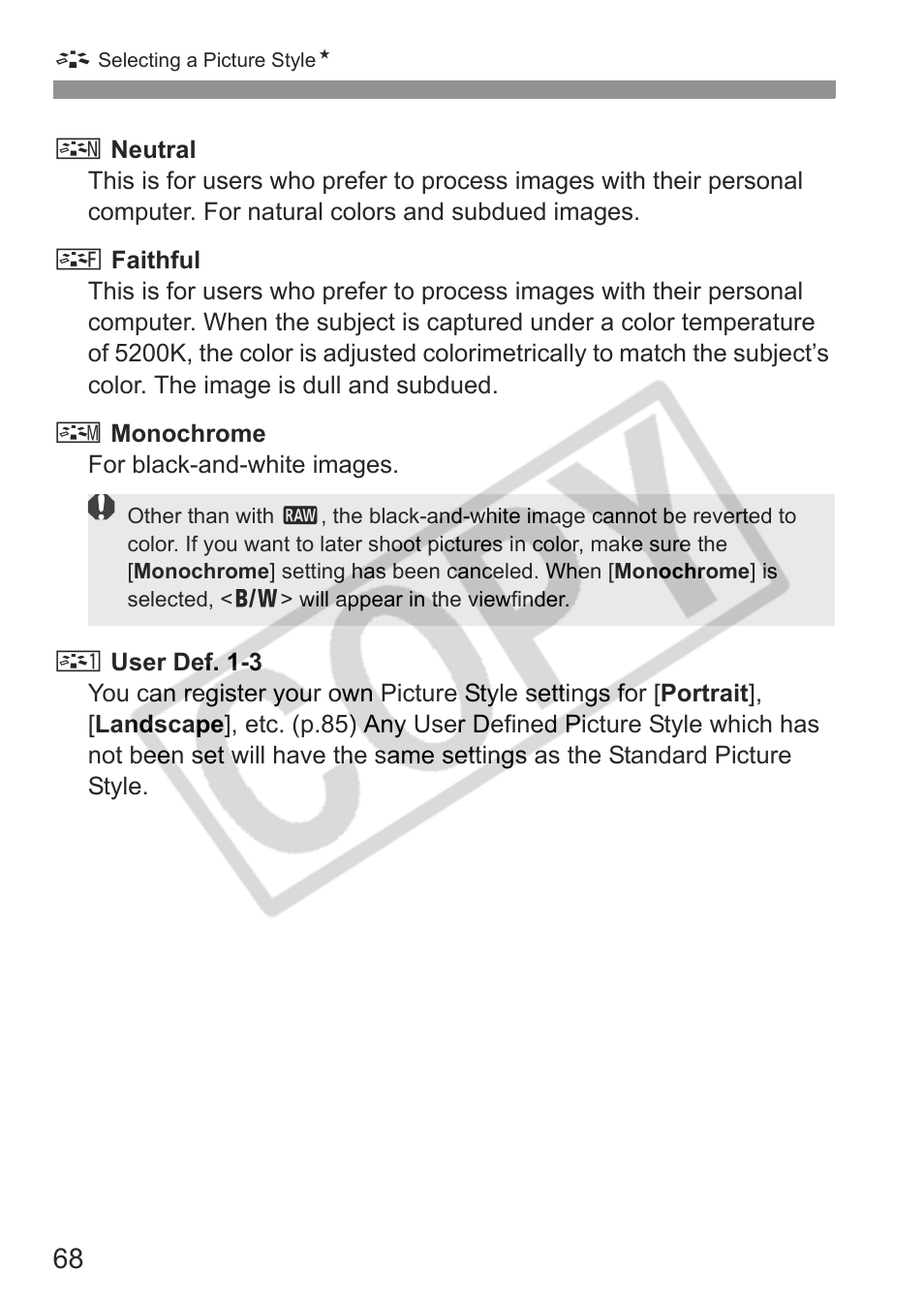 Canon EOS rebel xs User Manual | Page 68 / 196