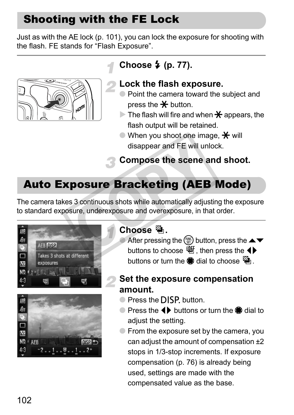 102)) bu, Cop y | Canon PowerShot G12 User Manual | Page 102 / 214