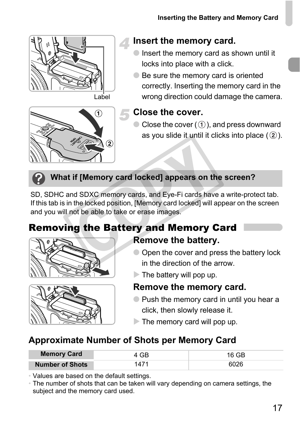 Cop y | Canon PowerShot G12 User Manual | Page 17 / 214