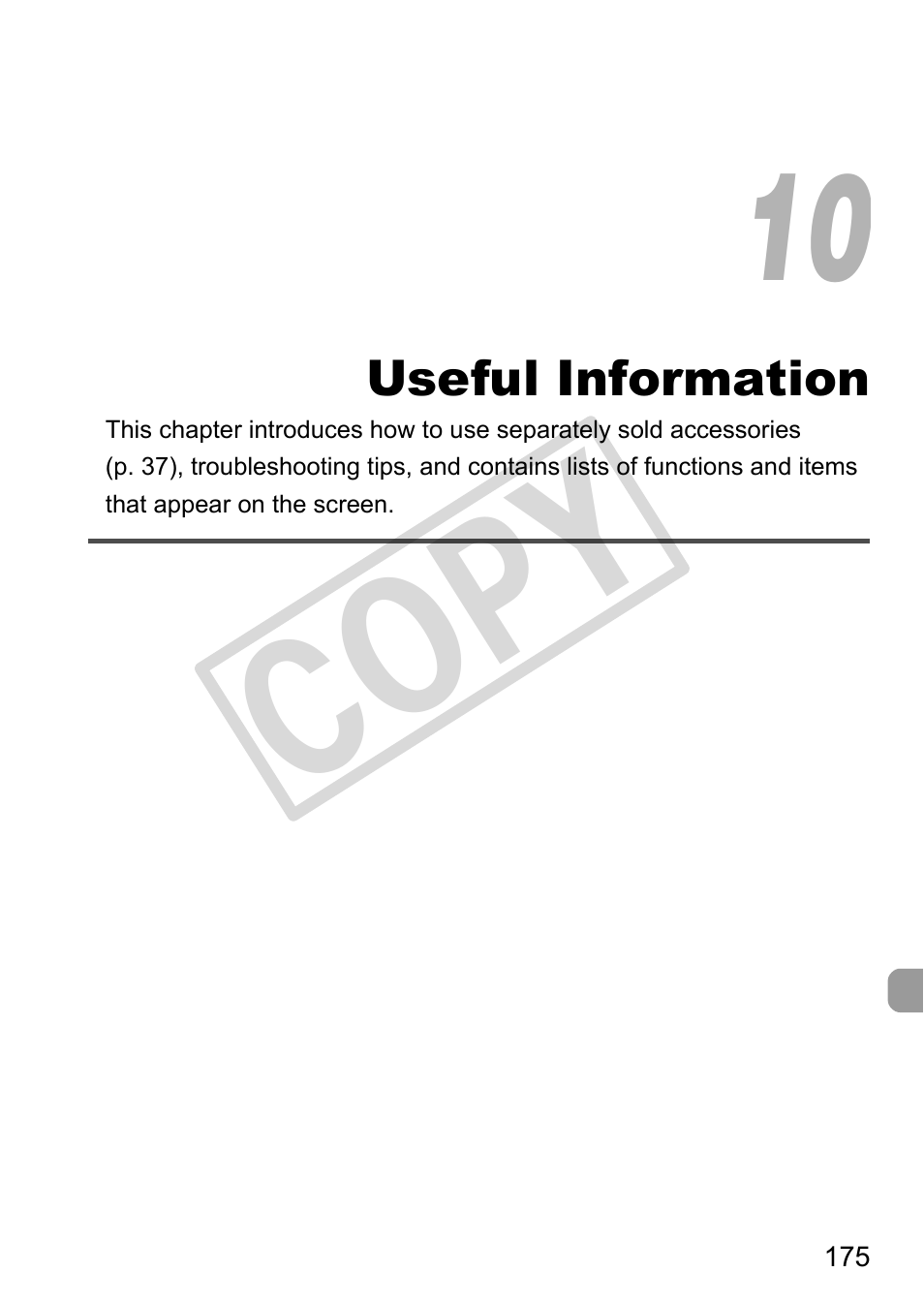 Useful information, Cop y | Canon PowerShot G12 User Manual | Page 175 / 214