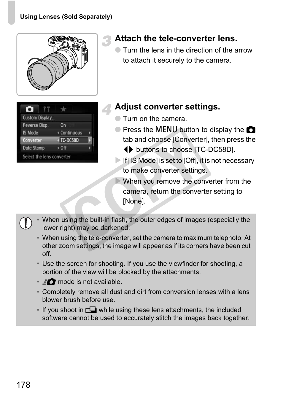Cop y | Canon PowerShot G12 User Manual | Page 178 / 214