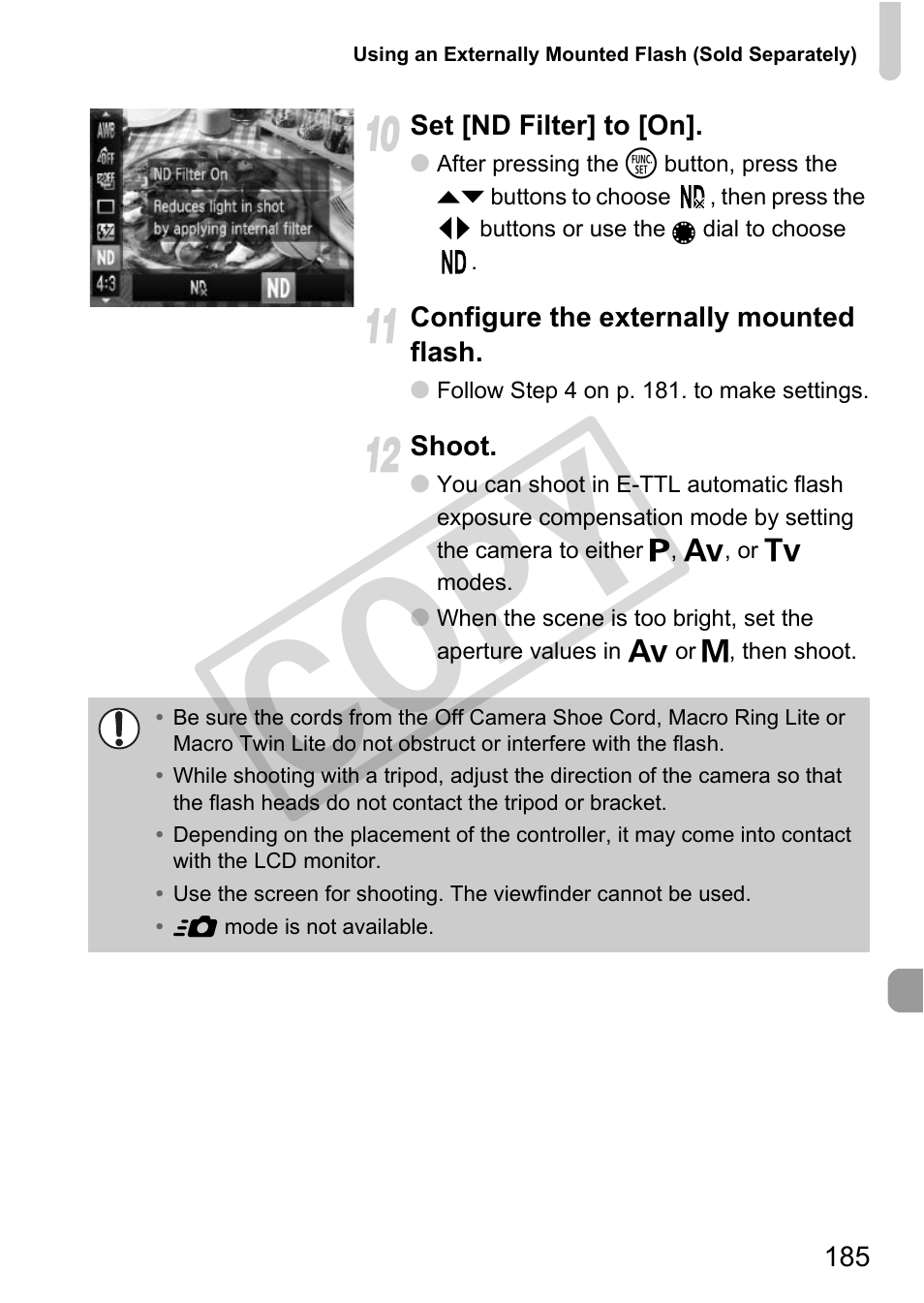 Cop y | Canon PowerShot G12 User Manual | Page 185 / 214