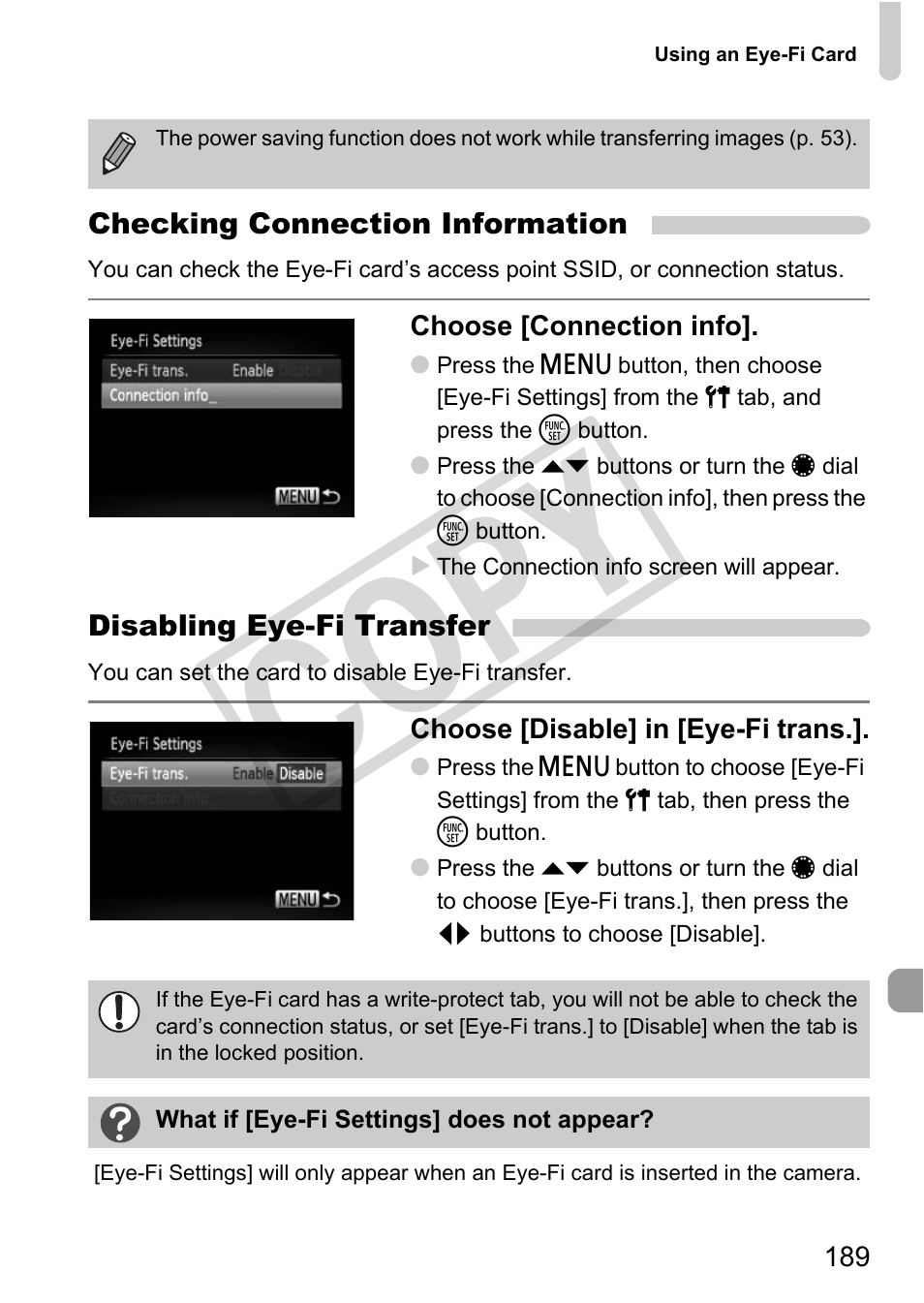 Cop y | Canon PowerShot G12 User Manual | Page 189 / 214