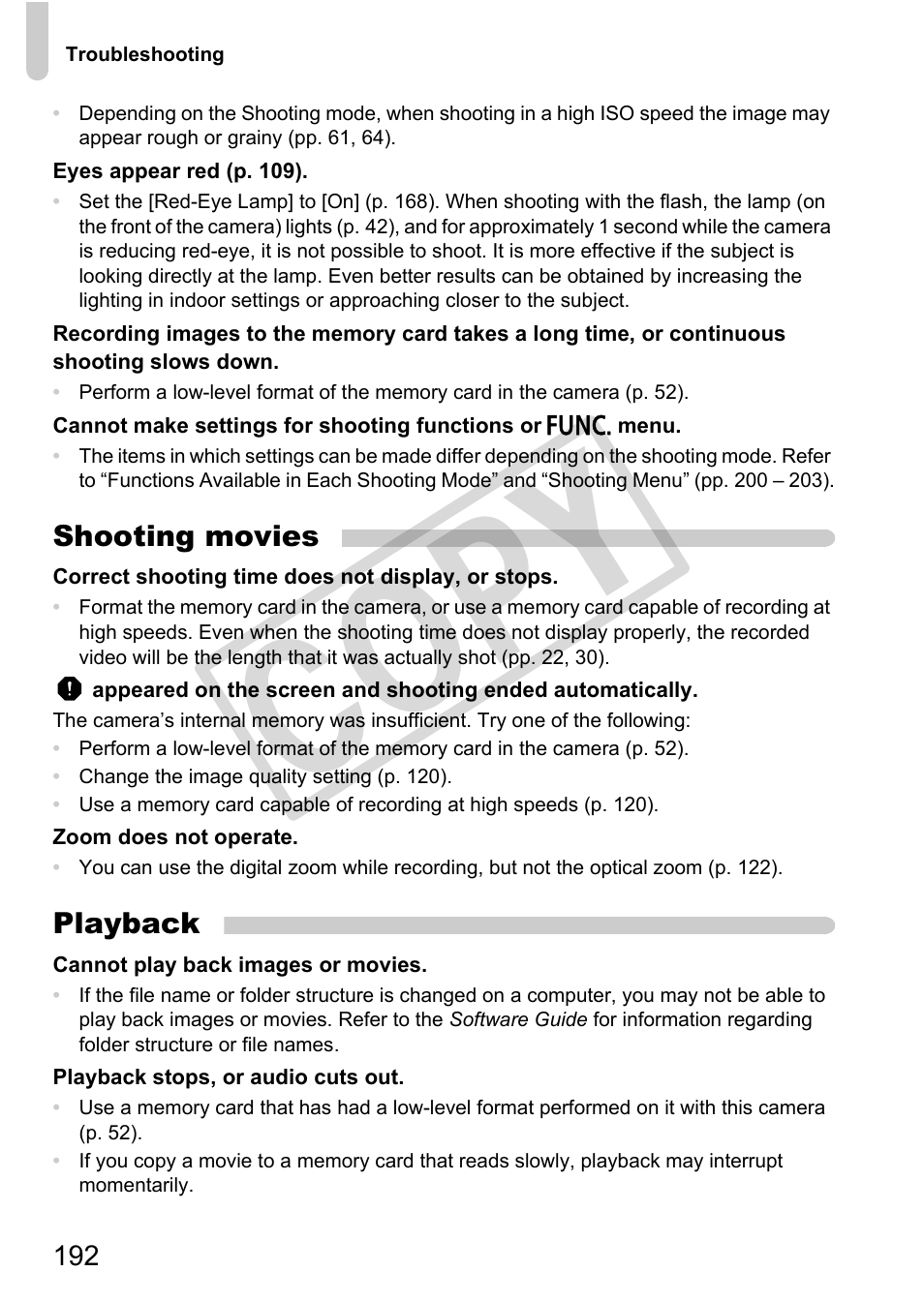 C op y | Canon PowerShot G12 User Manual | Page 192 / 214