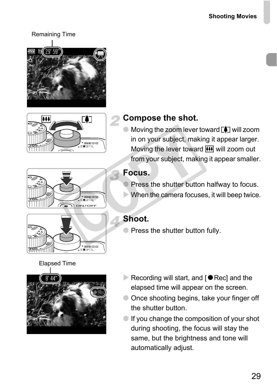Cop y | Canon PowerShot G12 User Manual | Page 29 / 214