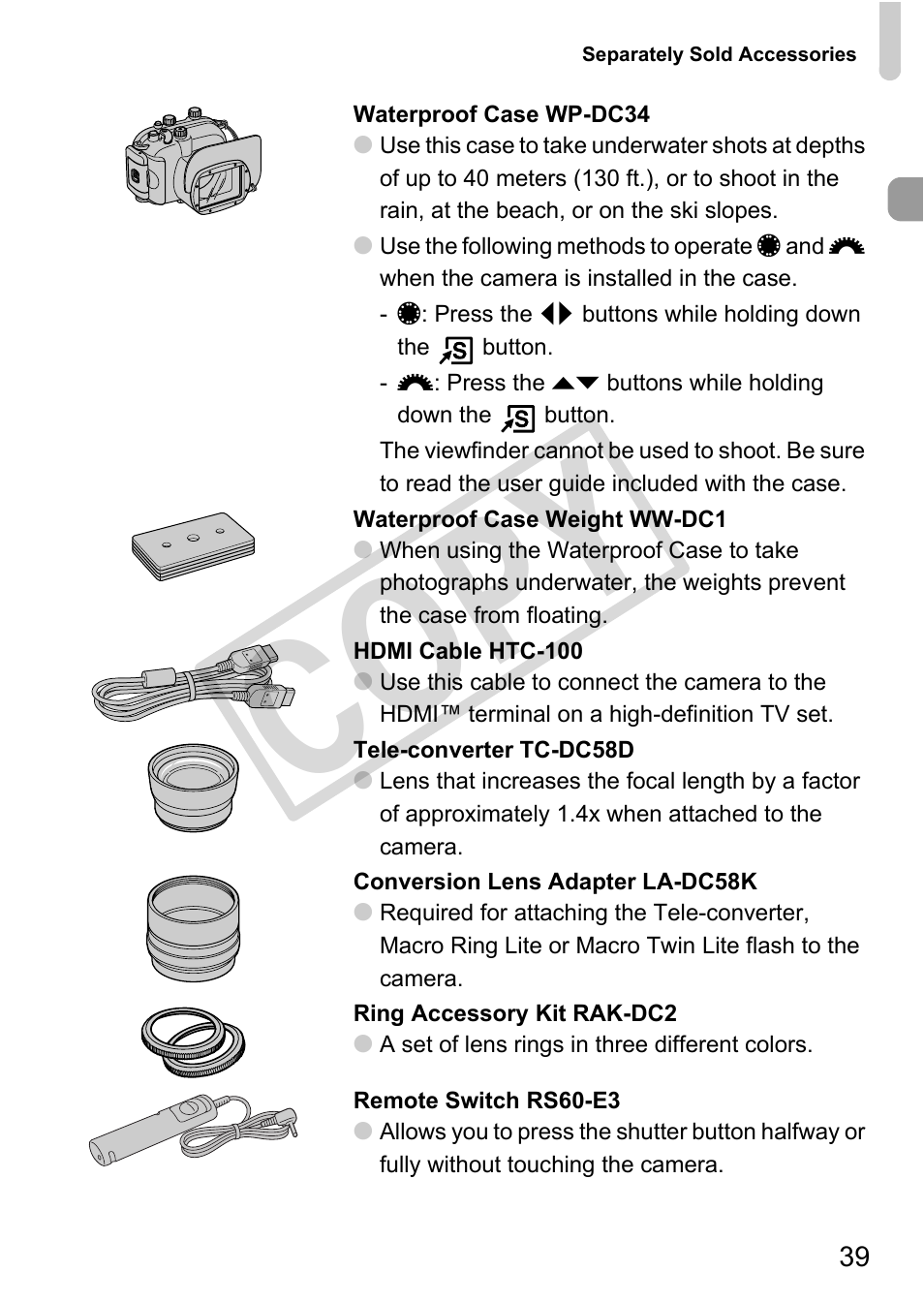 Cop y | Canon PowerShot G12 User Manual | Page 39 / 214