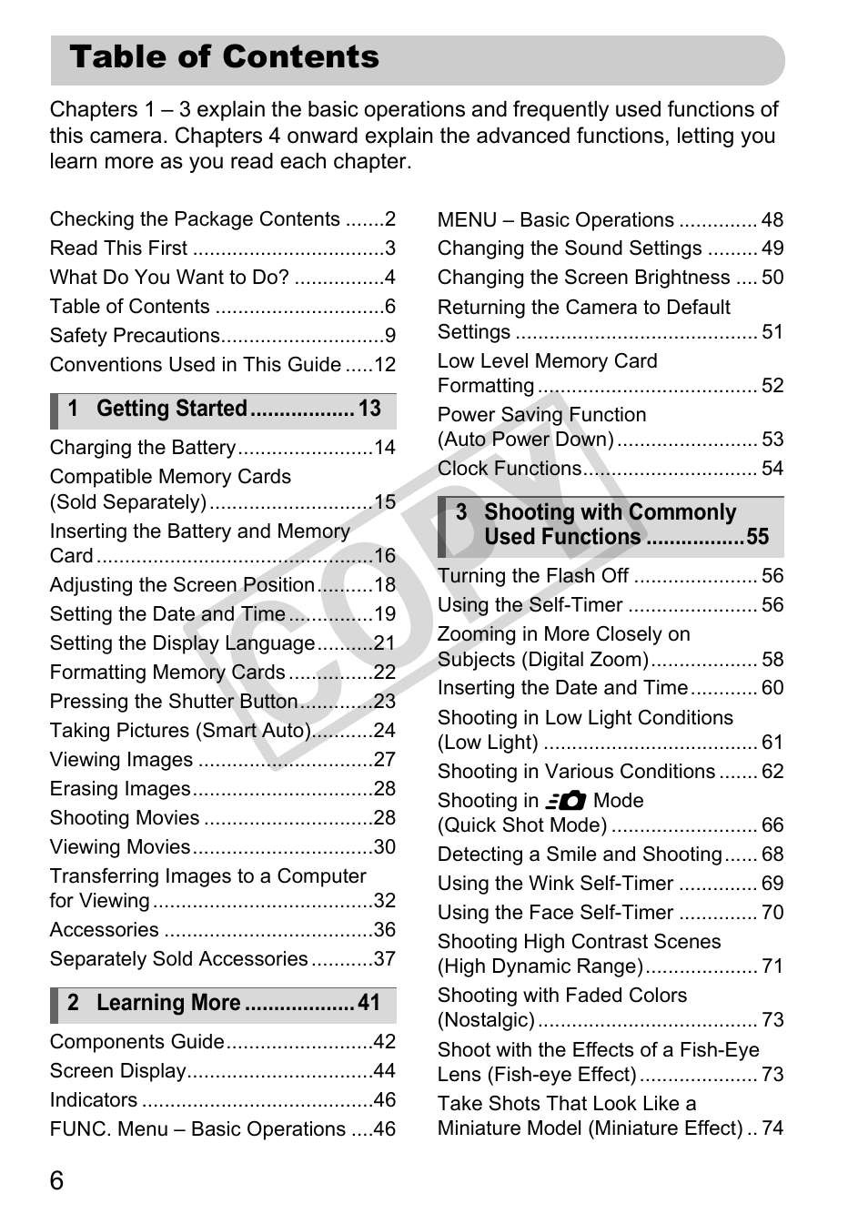 C op y | Canon PowerShot G12 User Manual | Page 6 / 214