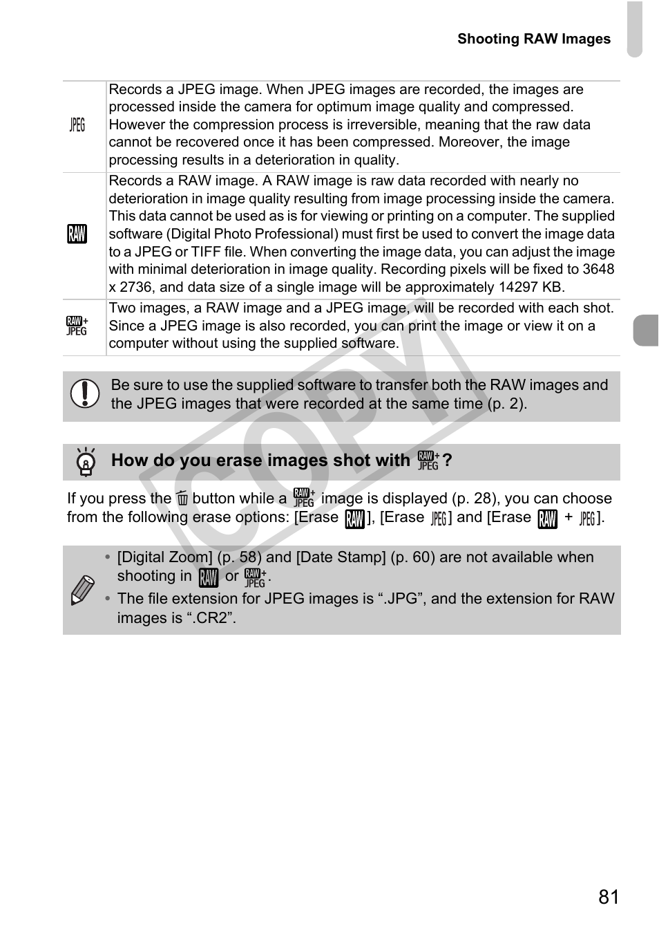 Cop y | Canon PowerShot G12 User Manual | Page 81 / 214