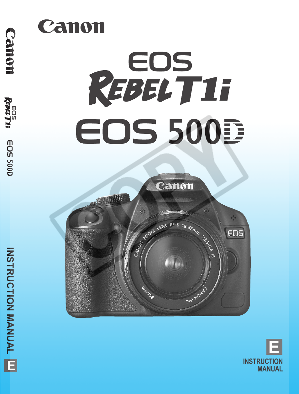 Canon eos rebel t1i User Manual | 228 pages