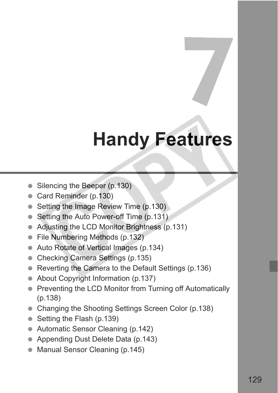 Handy features | Canon eos rebel t1i User Manual | Page 129 / 228