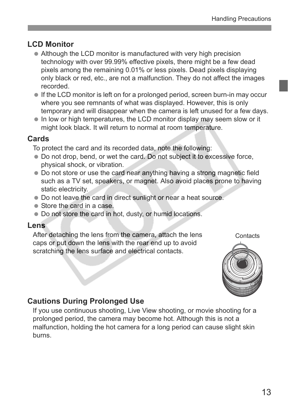 Canon eos rebel t1i User Manual | Page 13 / 228