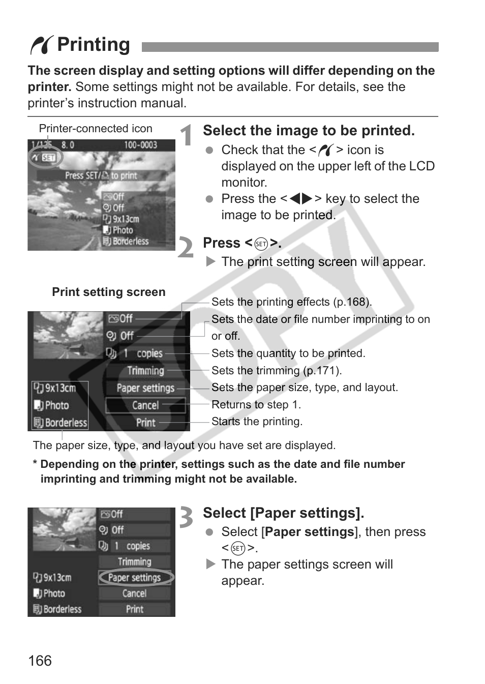 W printing | Canon eos rebel t1i User Manual | Page 166 / 228