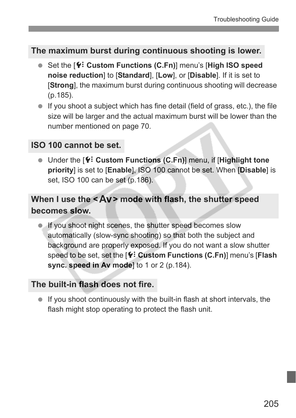 Canon eos rebel t1i User Manual | Page 205 / 228