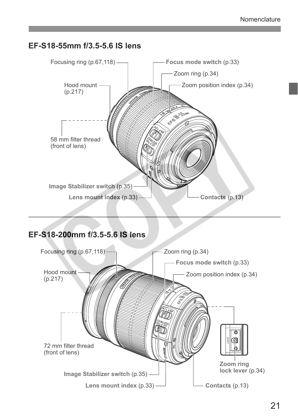 Canon eos rebel t1i User Manual | Page 21 / 228