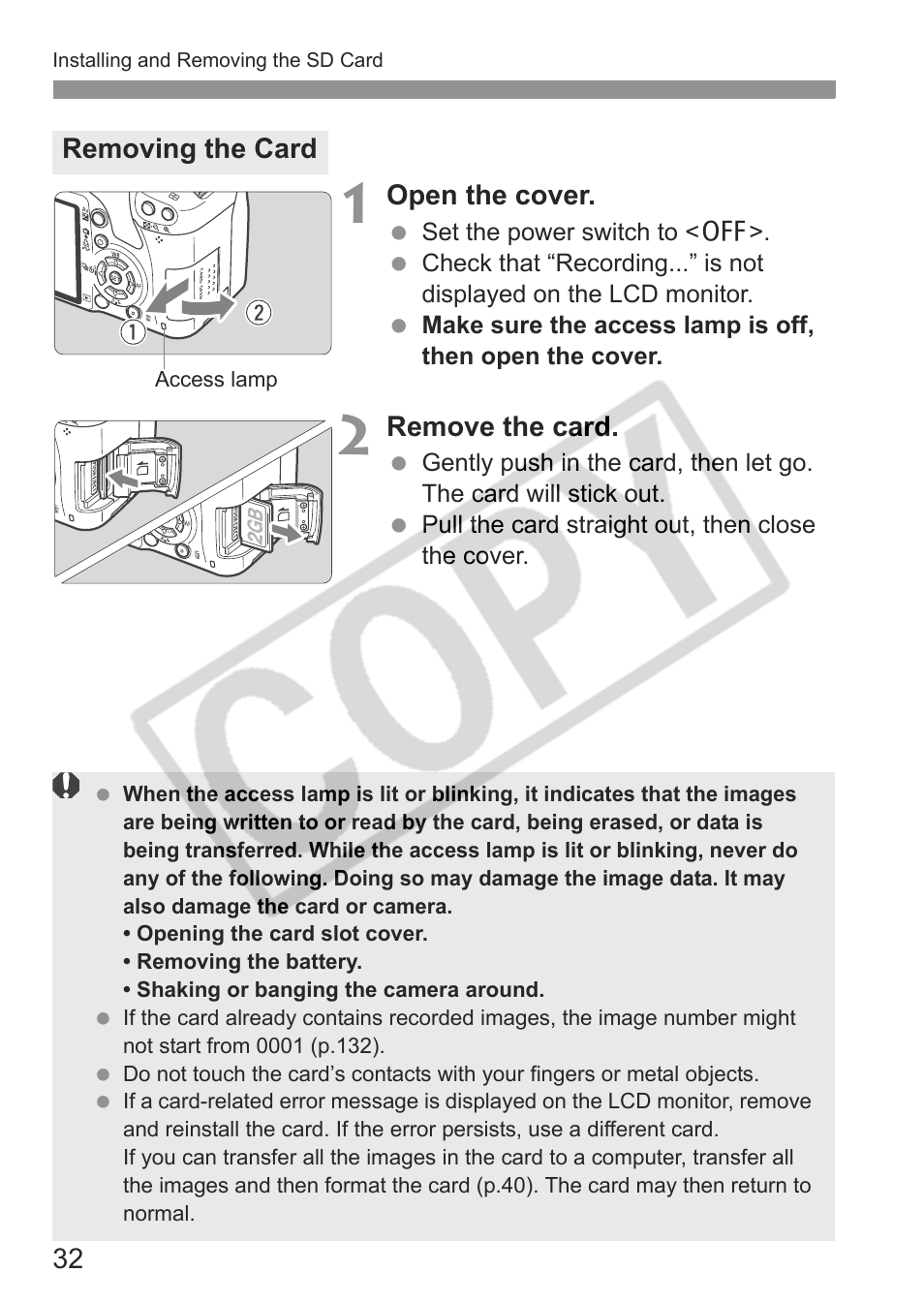 Canon eos rebel t1i User Manual | Page 32 / 228