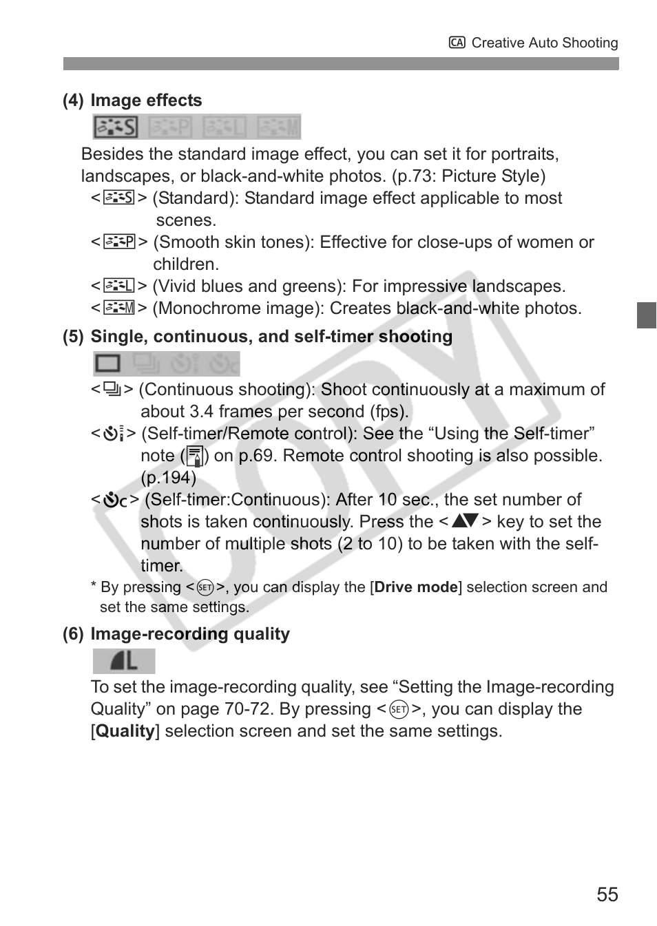 Canon eos rebel t1i User Manual | Page 55 / 228