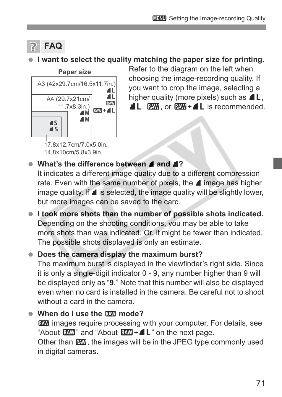 Canon eos rebel t1i User Manual | Page 71 / 228