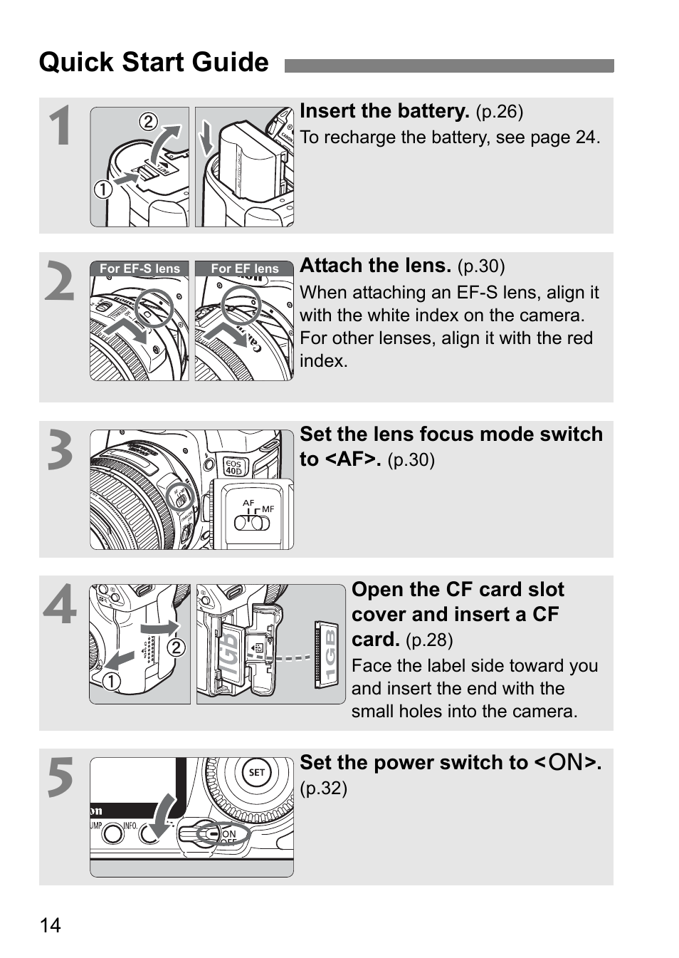 Canon EOS 40D User Manual | Page 14 / 196