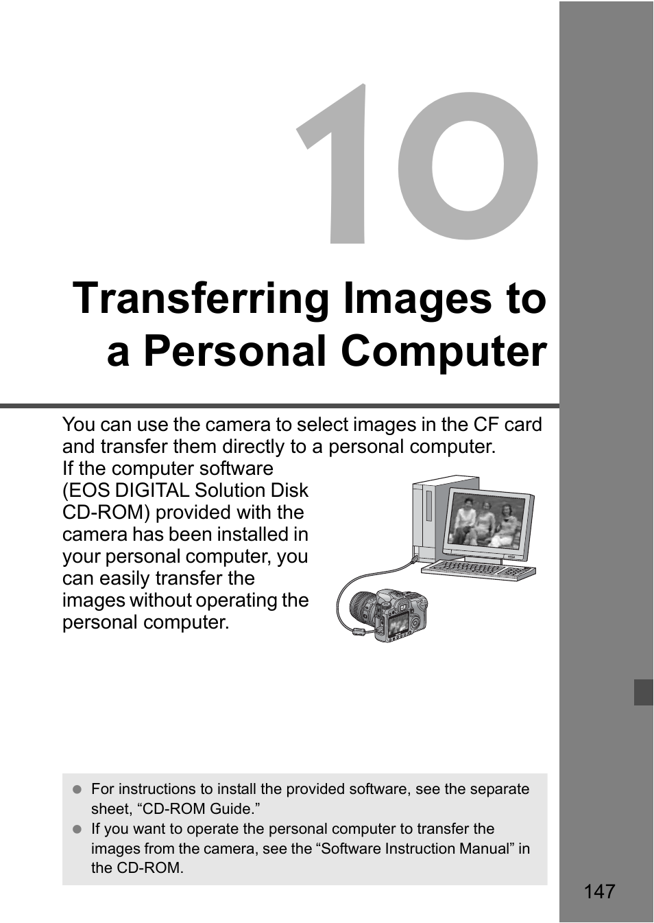 Transferring images to a personal computer | Canon EOS 40D User Manual | Page 147 / 196